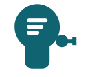 Key unlocking a human head silhouette or glowing brain